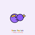 The Oops Shelf mystery toy illustration on Texas Toy Lab brand card